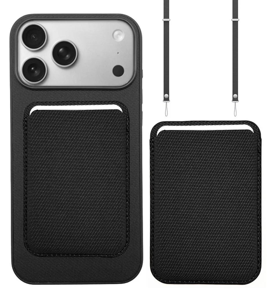 Nakedcellphone Nakedcellphone Woven Combo Case Wallet Strap iPhone 17 Pro Black — product photo