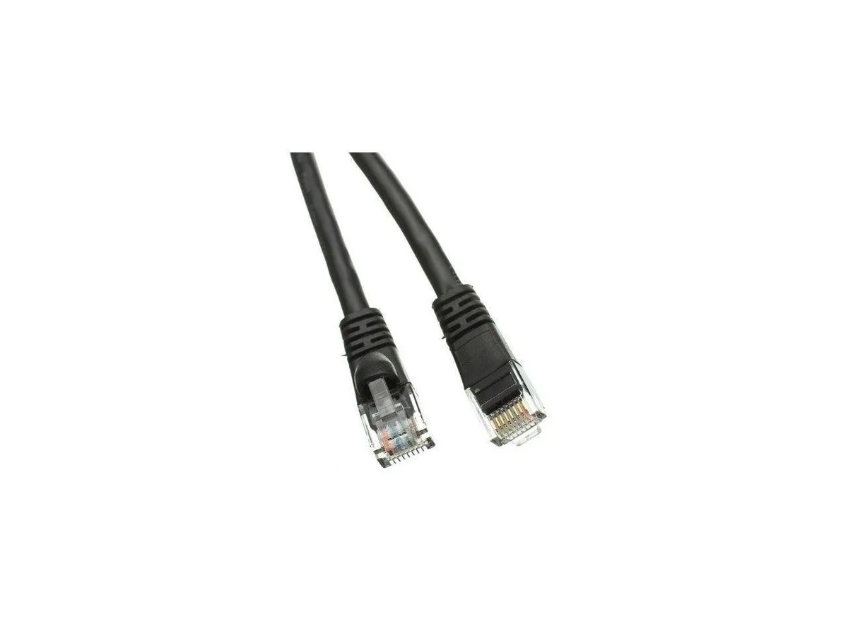 BattleBorn BattleBorn BB-Cat5-1BLK 1 ft Cat5e RJ45 Ethernet Cable Black — product photo