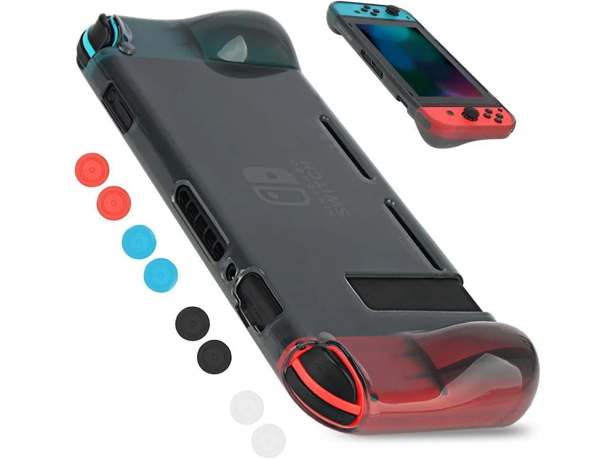 BONAEVER BONAEVER Protective Case Cover for Nintendo Switch 2017 with 8 Thumb Grips Caps — product photo