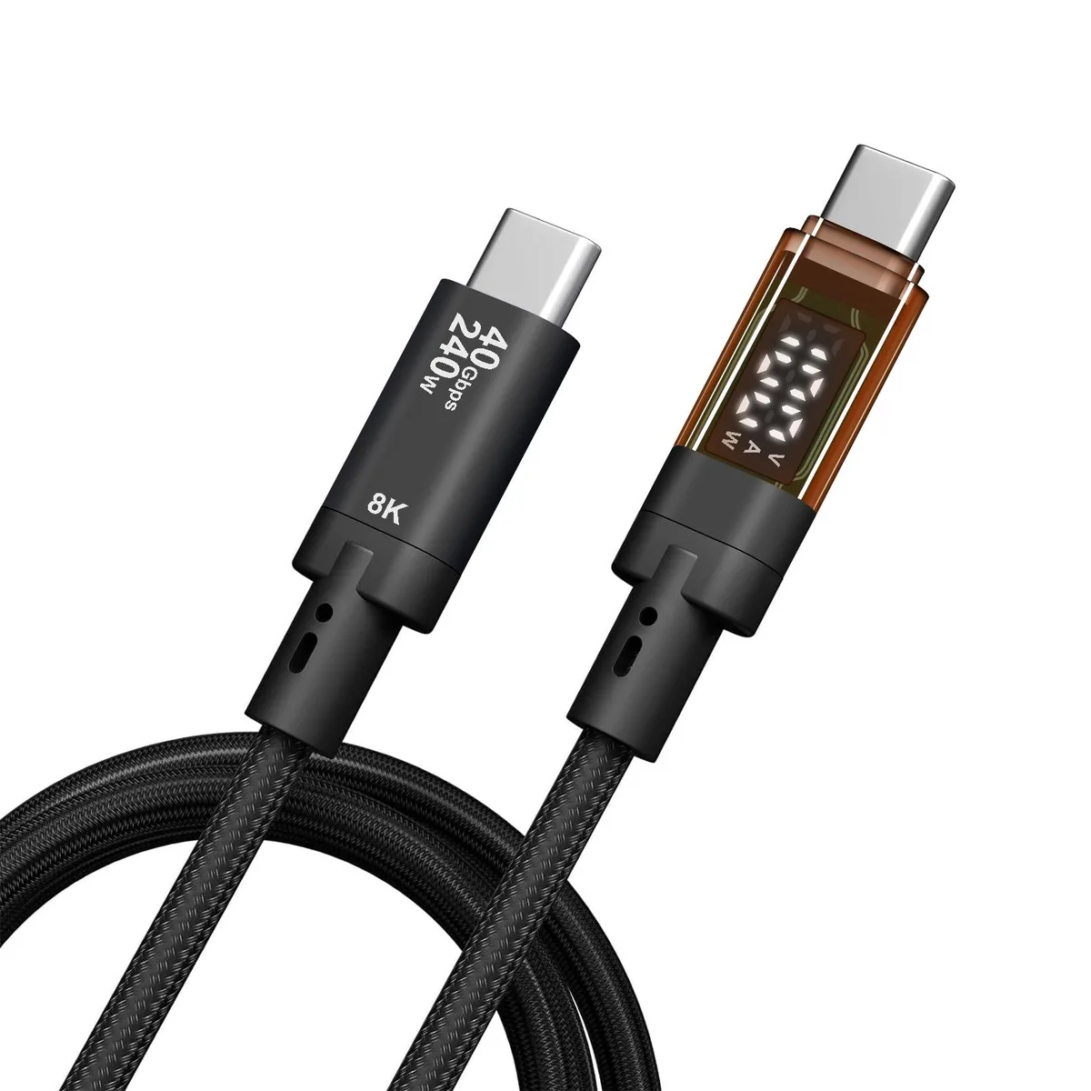 QGeeM QGeeM USB 4.0 Type C Cable 240W 40Gbps 8K@60Hz Thunderbolt 3 Digital Display — product photo