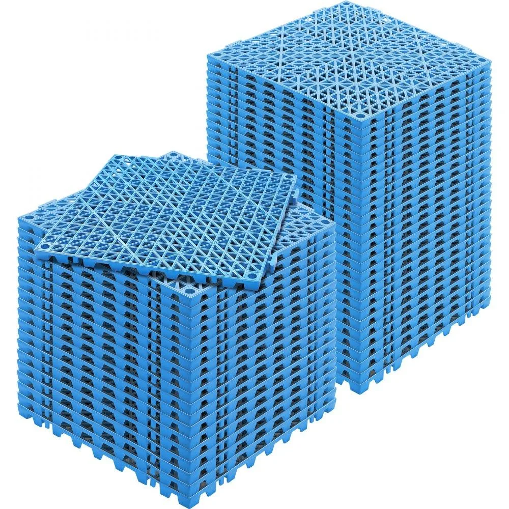 VEVOR VEVOR Interlocking Drainage Tiles 50PCS Blue 12" x 12 — product photo