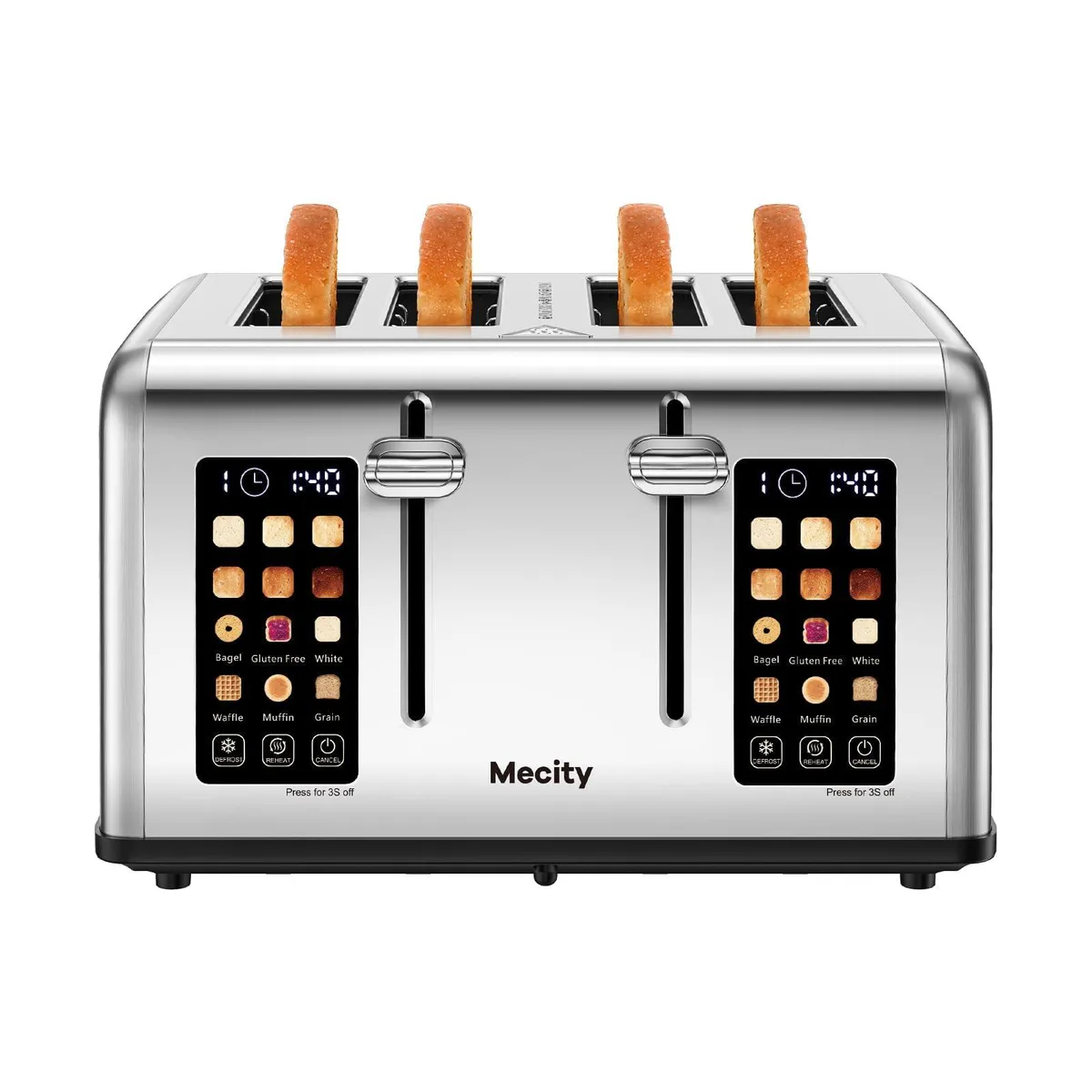  Mecity T-88A 4-Slice Touchscreen Toaster Stainless Steel — product photo