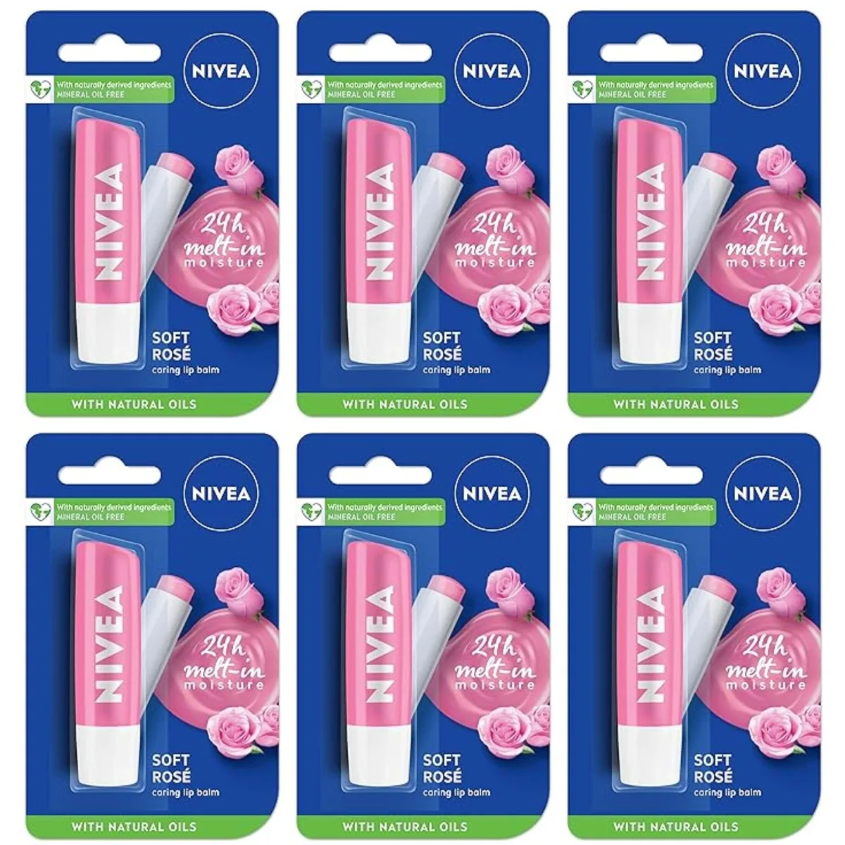 Nivea Nivea Soft Rose Lip Balm 5 ml 6-Pack SP-52132697637182 — product photo