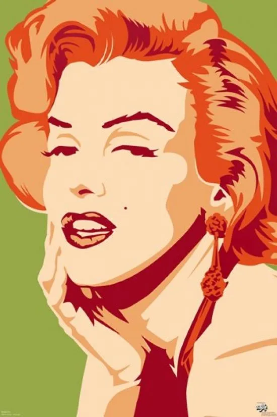 Marilyn Monroe psychedelic poster print 22 by 34 inches