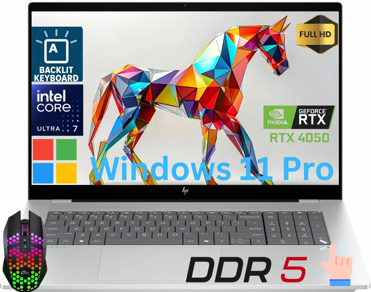 HP HP OmniBook X 17.3" FHD Touch Ultra 7 256V RTX 4050 16GB DDR5 2TB NVMe Silver — product photo