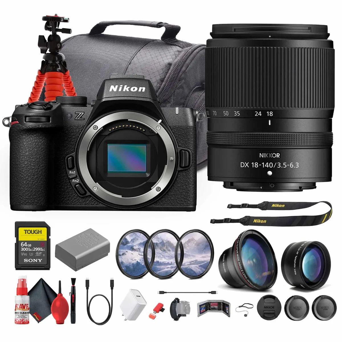 Nikon Inc Nikon Z50 II Compact Mirrorless Camera 18-140mm f/3.5-6.3 Lens Kit Bundle — product photo