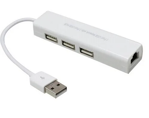 TeKit TeKit NTRANA0002CH USB 2.0 3-Port Hub RJ45 Ethernet 10/100Mbps network card — product photo