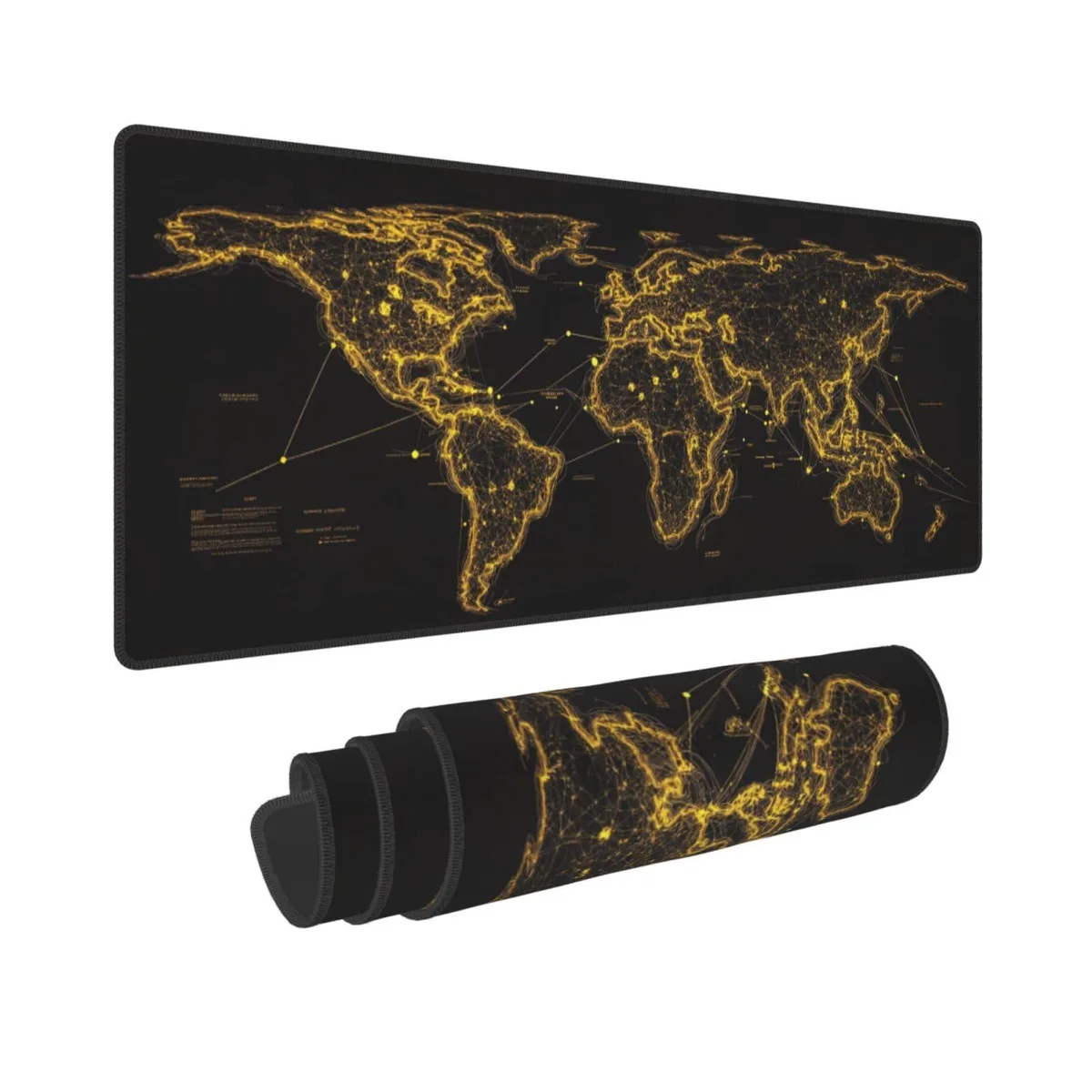  Yopiiefa Map Mouse Pad 31.5 x 11.8 Inch XXL Stitched Edges Rubber Base — product photo