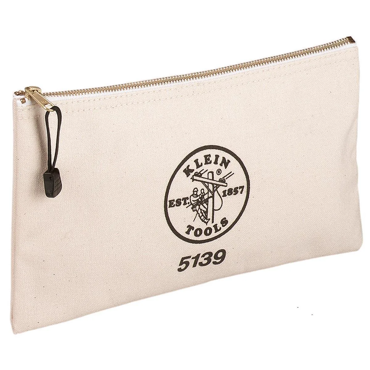 Klein Tools Klein Tools 5139 Tool Storage Canvas Zipper Bag 12.5 x 7 x .7 Inch — product photo