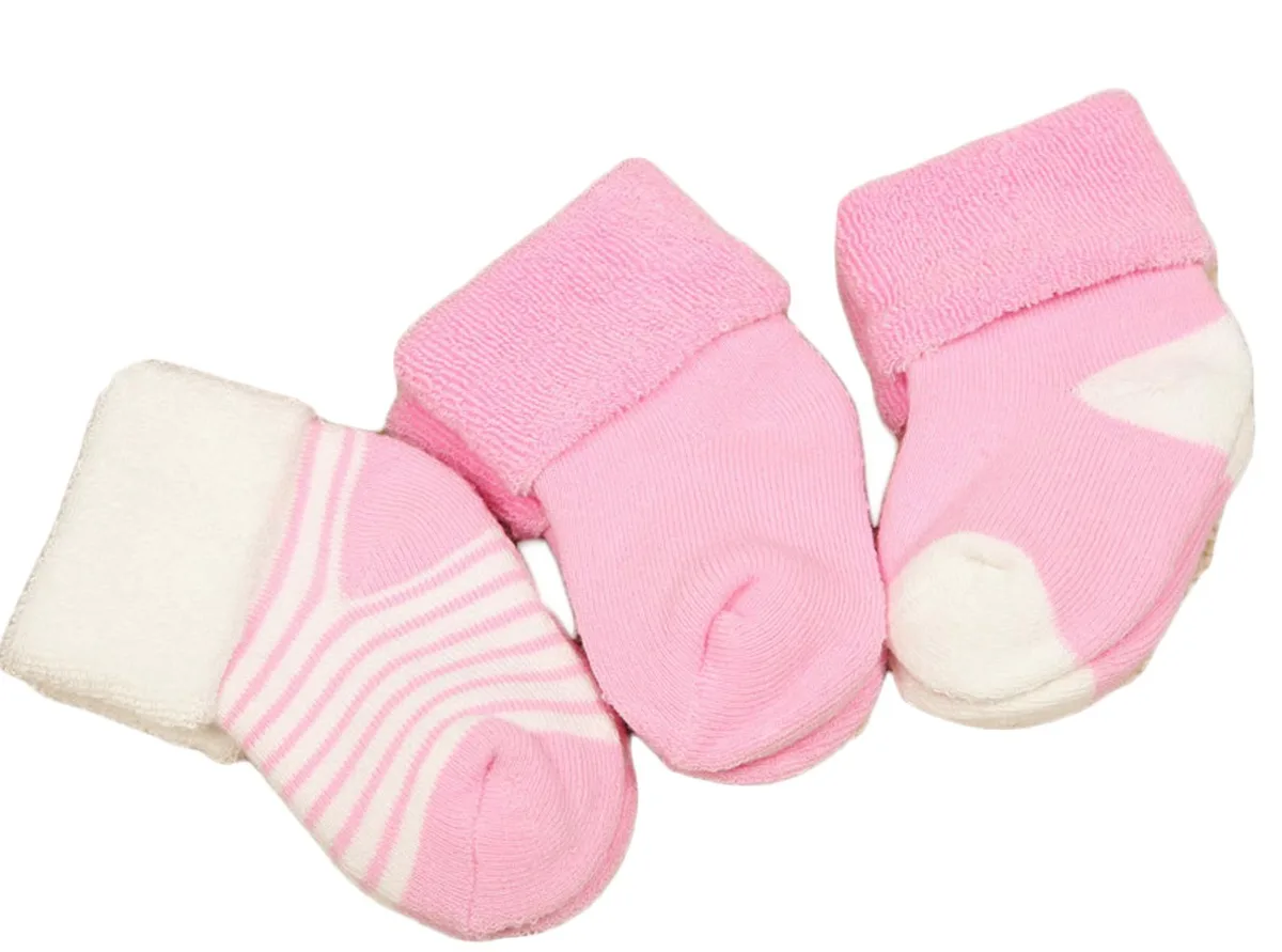 Lian LifeStyle Lian LifeStyle Body Parts Prop 12-24M 3 Pairs Cotton Crew Socks — product photo