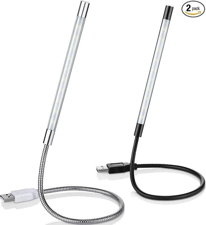 Redpepper Redpepper 2-pack USB LED Lanterns Touch Switch 10 LED 360° Gooseneck Black Silver — product photo