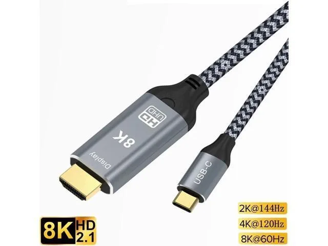 LORDWORLD LORDWORLD USB-C to HDMI 2.1 cable 8K 60Hz 3.3FT — product photo