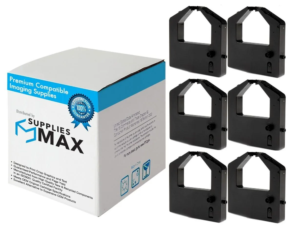 SuppliesMax SuppliesMax Compatible Ribbon 6 Pack Unisys 19-2145-894 Black — product photo