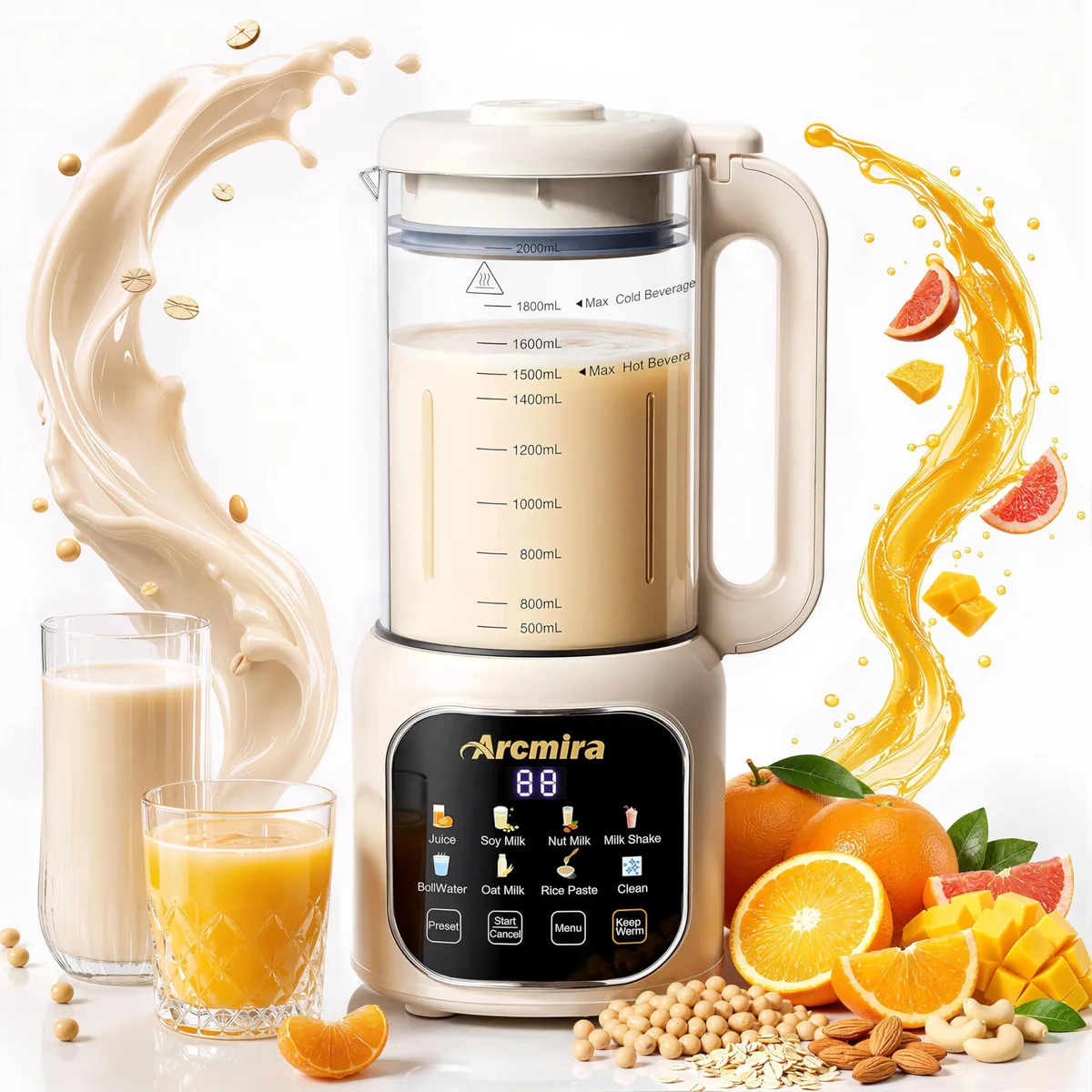  Arcmira D819D-H 8-in-1 Nut Milk Maker 68oz 900W — product photo