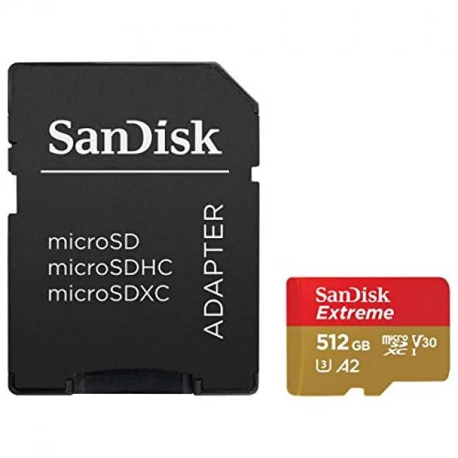 SanDisk SanDisk SDSQXAV-512G-AN6MA 512 GB microSDXC Extreme memory card — product photo