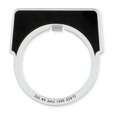 Schneider Electric Schneider Electric 9001KN300 Legend Plate Silver/Black Half-Round 30mm — product photo