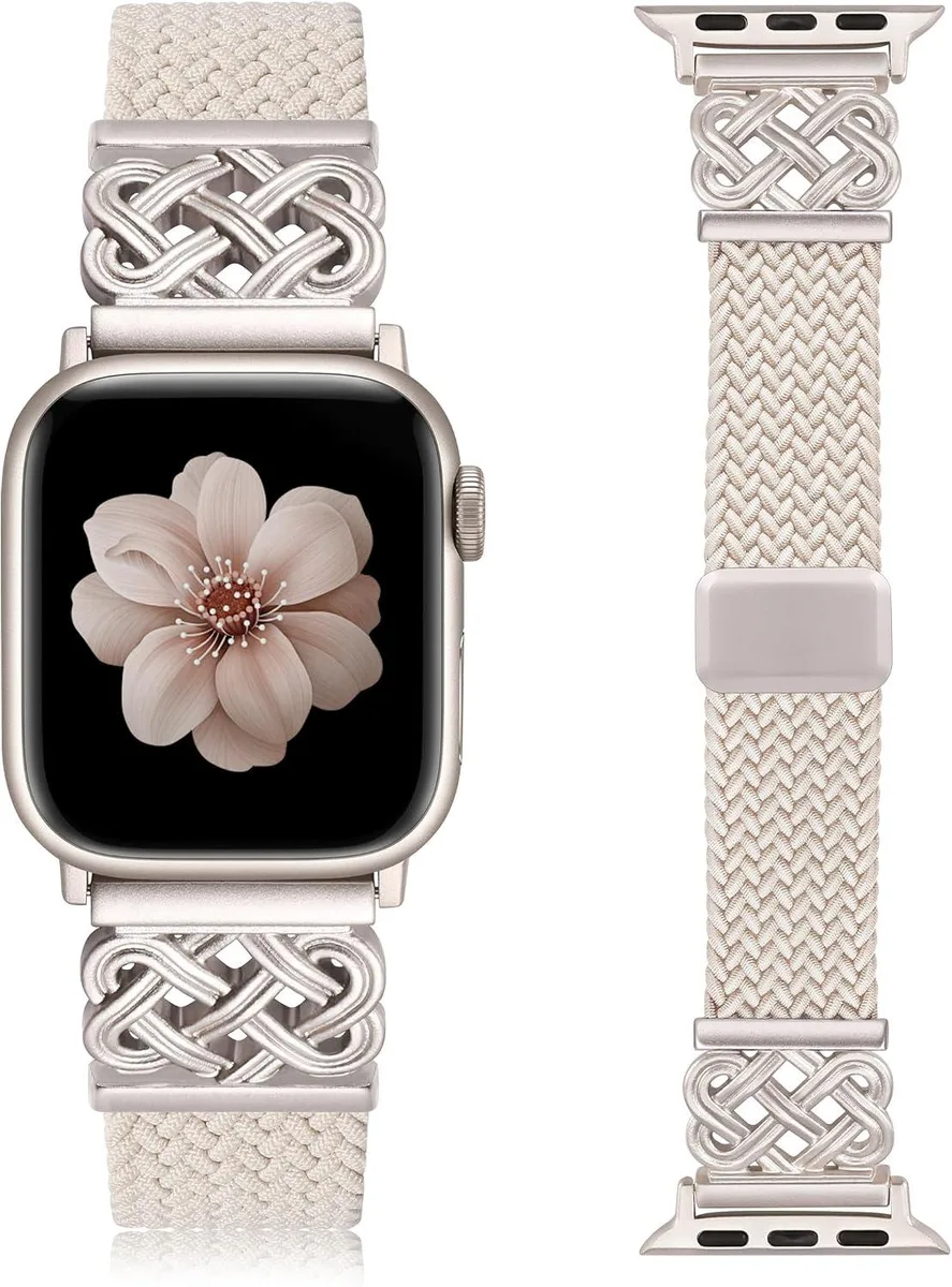 ETEIZU ETEIZU Braided Magnetic Watch Band 38-49mm Celtic Stretch Nylon — product photo