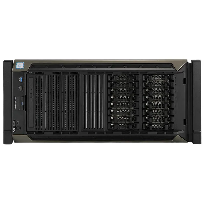 DELL DELL PowerEdge T440 5U rack server 2× Xeon Silver 4110 2.1GHz 128GB DDR4 H730P 8× 2.5" trays 2× 750W PSU — product photo
