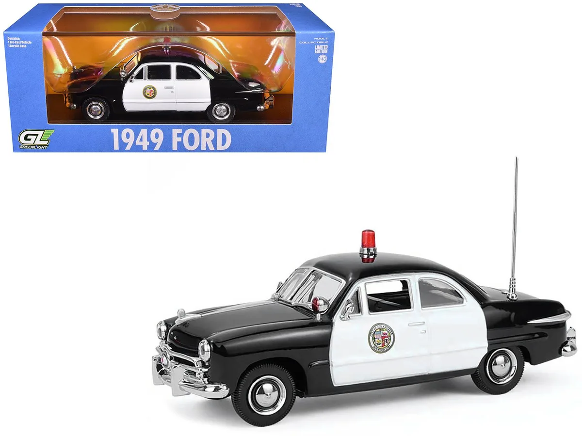 GREENLIGHT GREENLIGHT 1949 Ford Custom Police Car LAPD 1/43 Scale Diecast — product photo