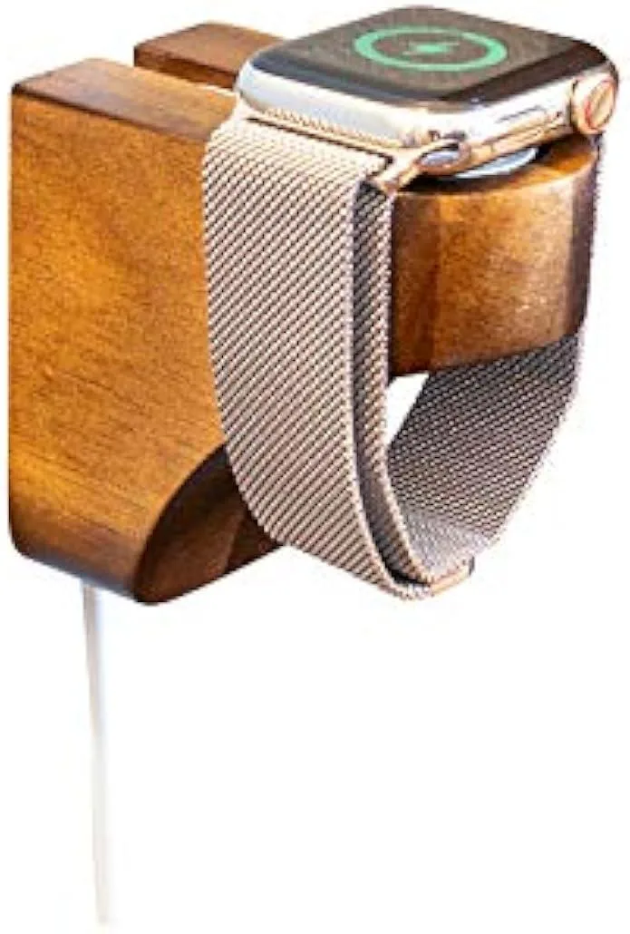 TAURKENAM TAURKENAM Apple Watch Wall Charging Stand Acacia Wood — product photo