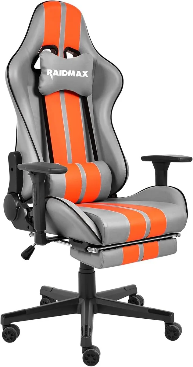 Raidmax Raidmax DK905GY Grey Gaming Chair 180° Recline 200 lb — product photo