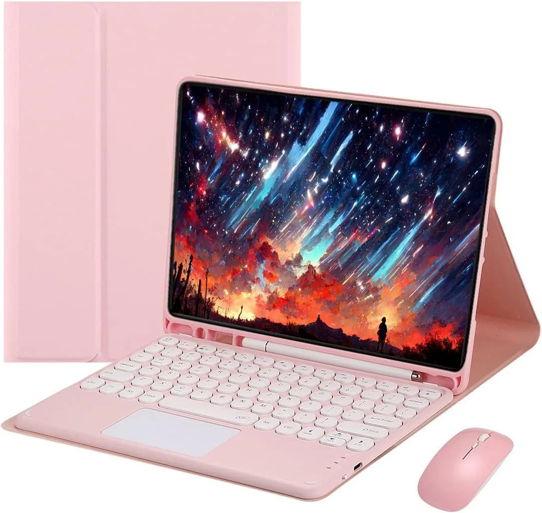 Timoom Timoom Touch Keyboard Case 9.7" Pink Backlit Bluetooth Mouse — product photo