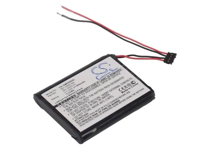 Small rectangular lithium-ion battery with gold contacts and Cameron Sino label