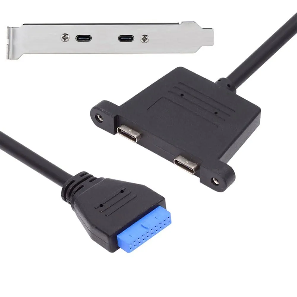Fervit Fervit 19/20-Pin to Dual USB-C 3.0 Back Panel Cable — product photo