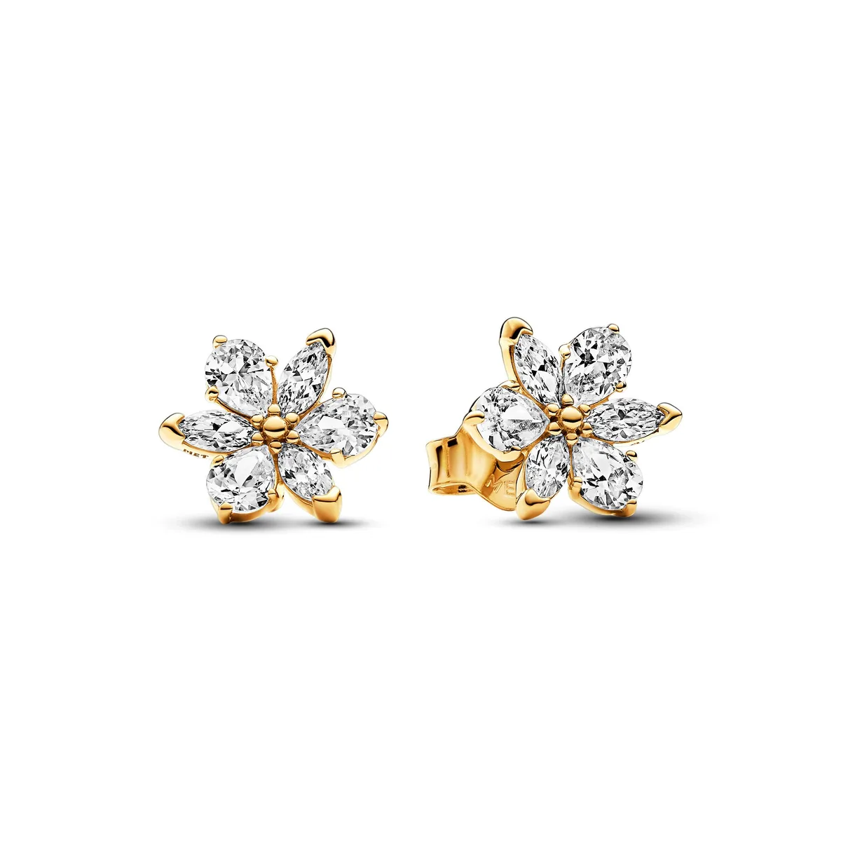 PANDORA PANDORA Sparkling Herbarium Cluster Stud Earrings 14k gold-plated — product photo