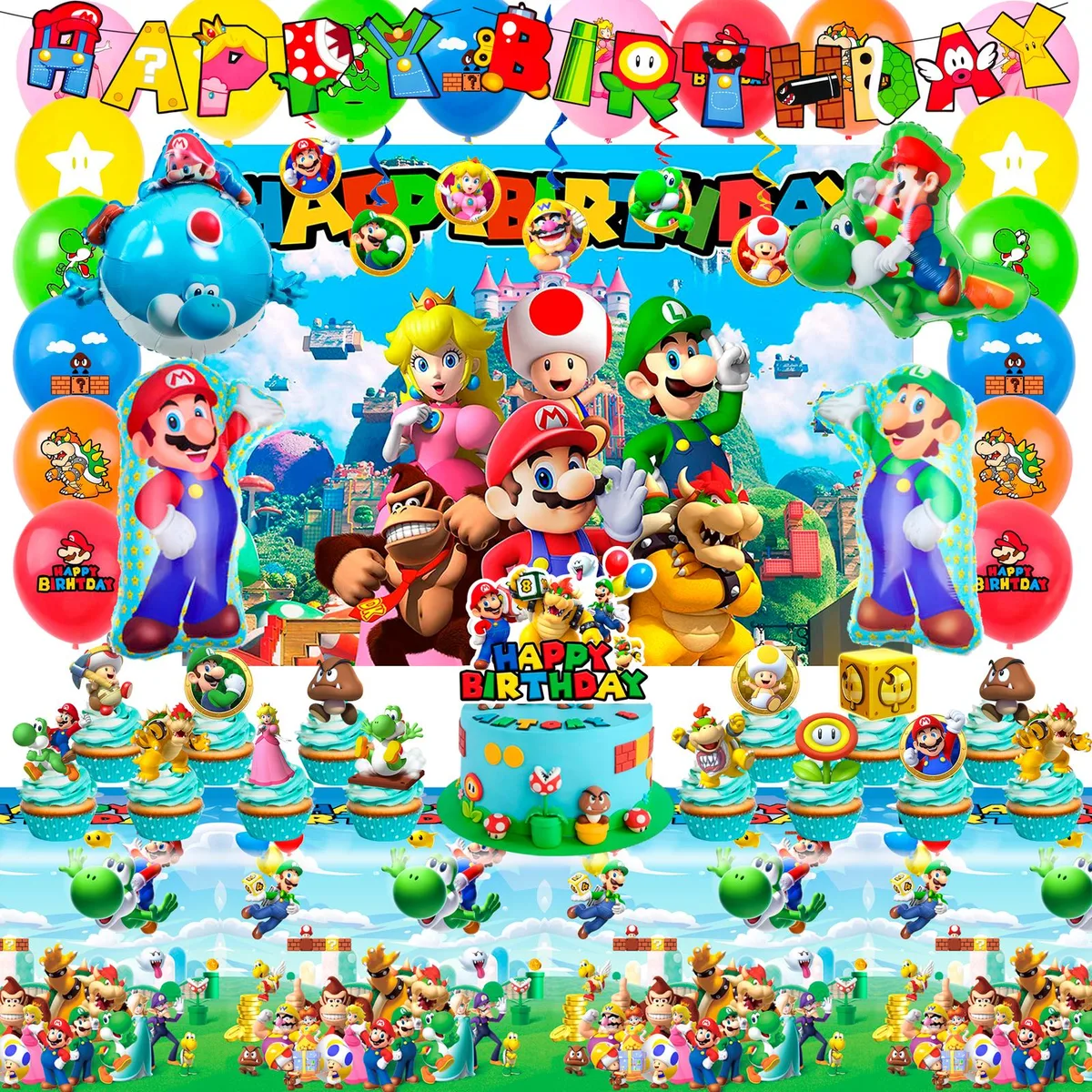InBoxxarty InBoxxarty Super Mario Party Supplies 68pcs Party Supply — product photo