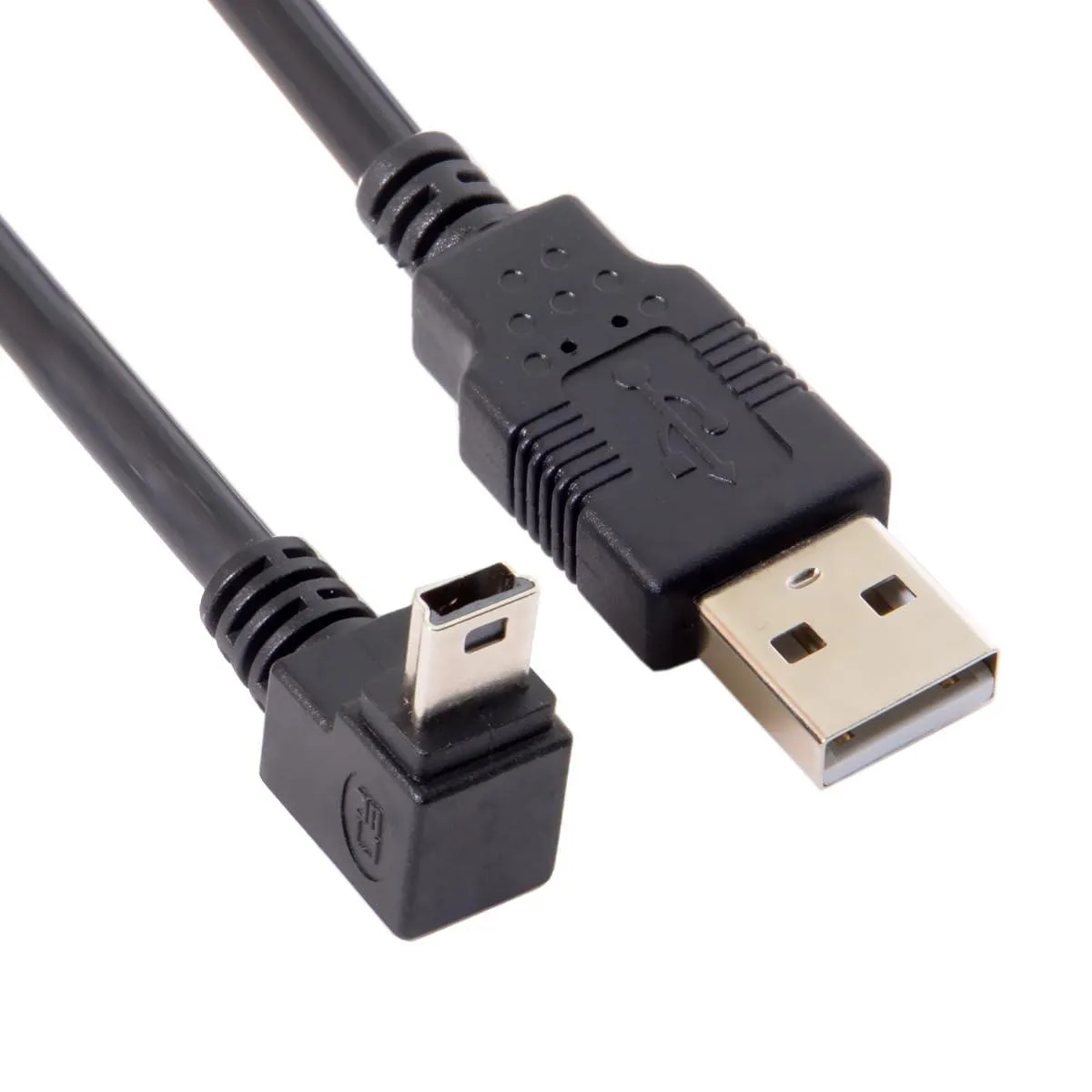 Fervit Fervit Mini USB B 5-Pin Male 90° Down Angled to USB 2.0 Male Cable 50m with Ferrite Core 50cm — product photo