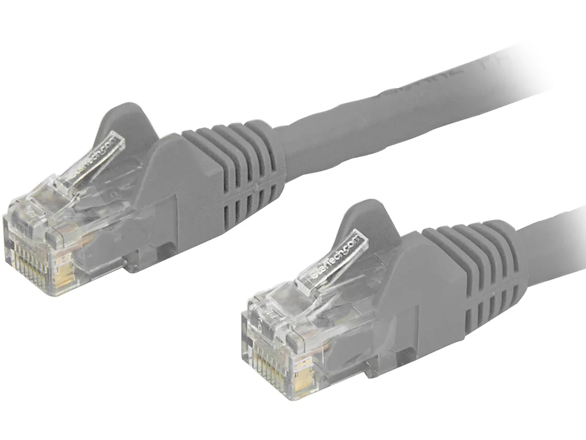 STARTECH STARTECH N6PATCH6INGR network ethernet cable Cat6 6in Gray Snagless RJ45 — product photo