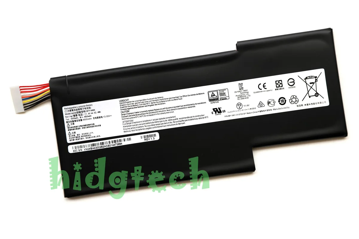 Beisite Beisite BTY-M6K 11.4V 52.4Wh laptop battery — product photo