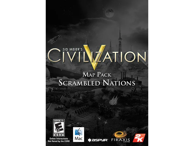Aspyr Aspyr Civilization V Scrambled Nations Map Pack Mac DLC ASPY086 downloadable game — product photo