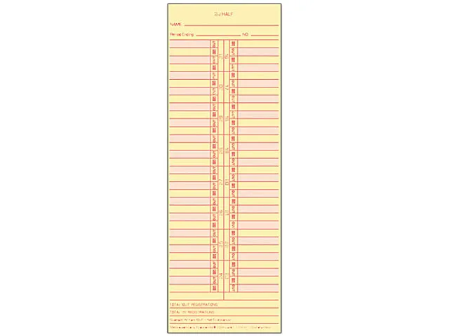TOPS TOPS 1276 Time Cards Semi-Monthly 500/Box — product photo