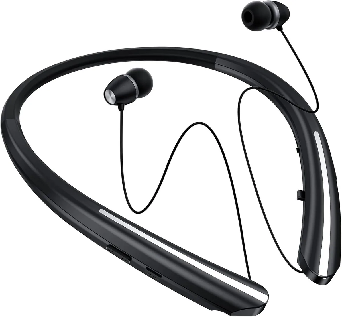 YINGHUA YINGHUA Retractable Neckband Headset Black 200mAh 22h 20h 15m 48ft — product photo