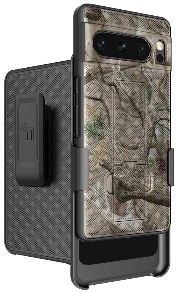 Nakedcellphone Nakedcellphone Slim Case &amp; Belt Clip Holster Combo for Google Pixel 8 Pro (2023) Bush Camo — product photo