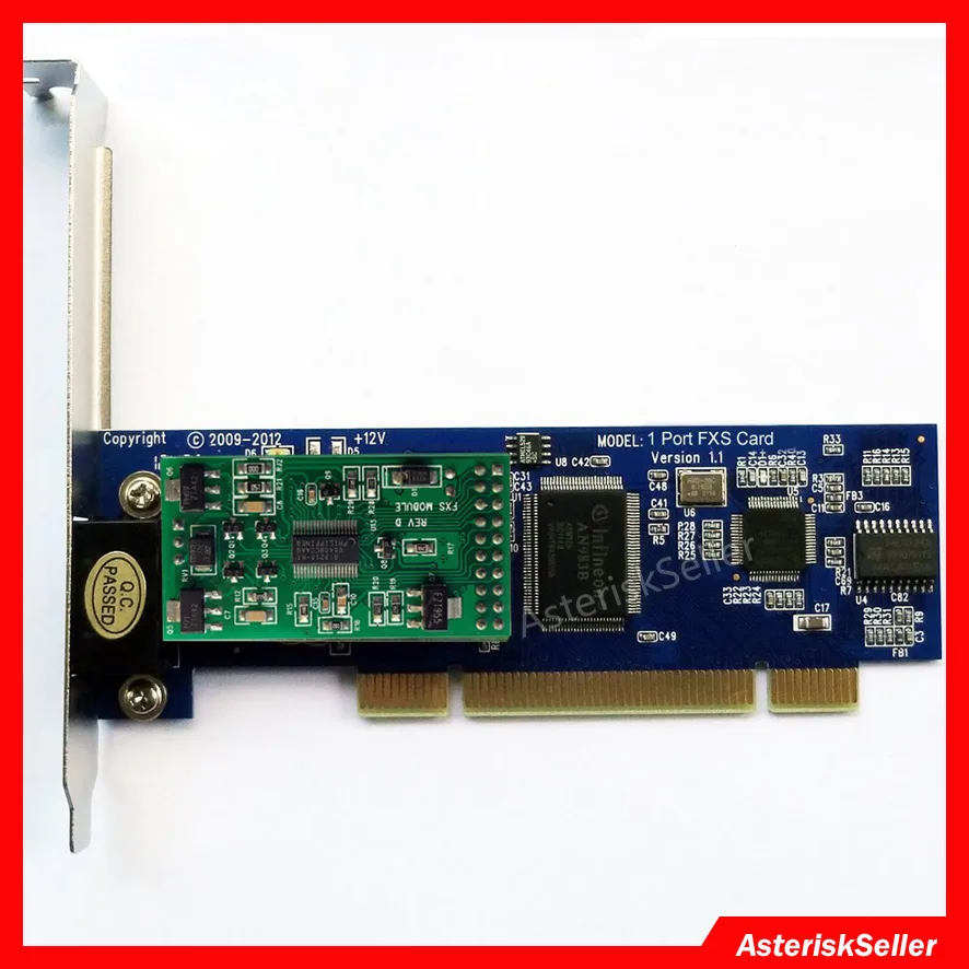 Roby Technology Co., Limited Roby Technology Co., Limited Asterisk FXS Card X100P 1 Port PCI telephone accessory — product photo