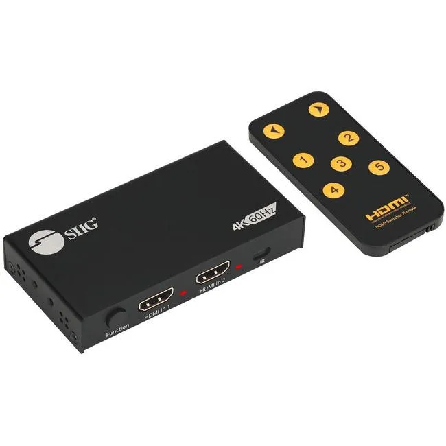 SIIG, Inc SIIG, Inc 2-Port HDMI 2.0 4K HDR Splitter / Switcher Pro Sound — product photo