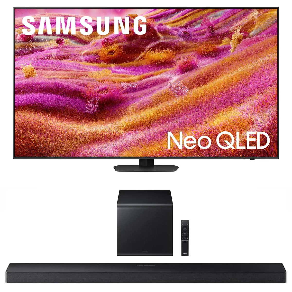 SAMSUNG SAMSUNG QN75QN90FAFXZA 75" Neo QLED 4K LED TV with HW-QS700F Soundbar — product photo