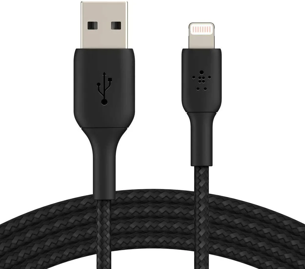Belkin Belkin CAA004bt2MBK 2.0m Braided USB-C to Lightning Cable — product photo