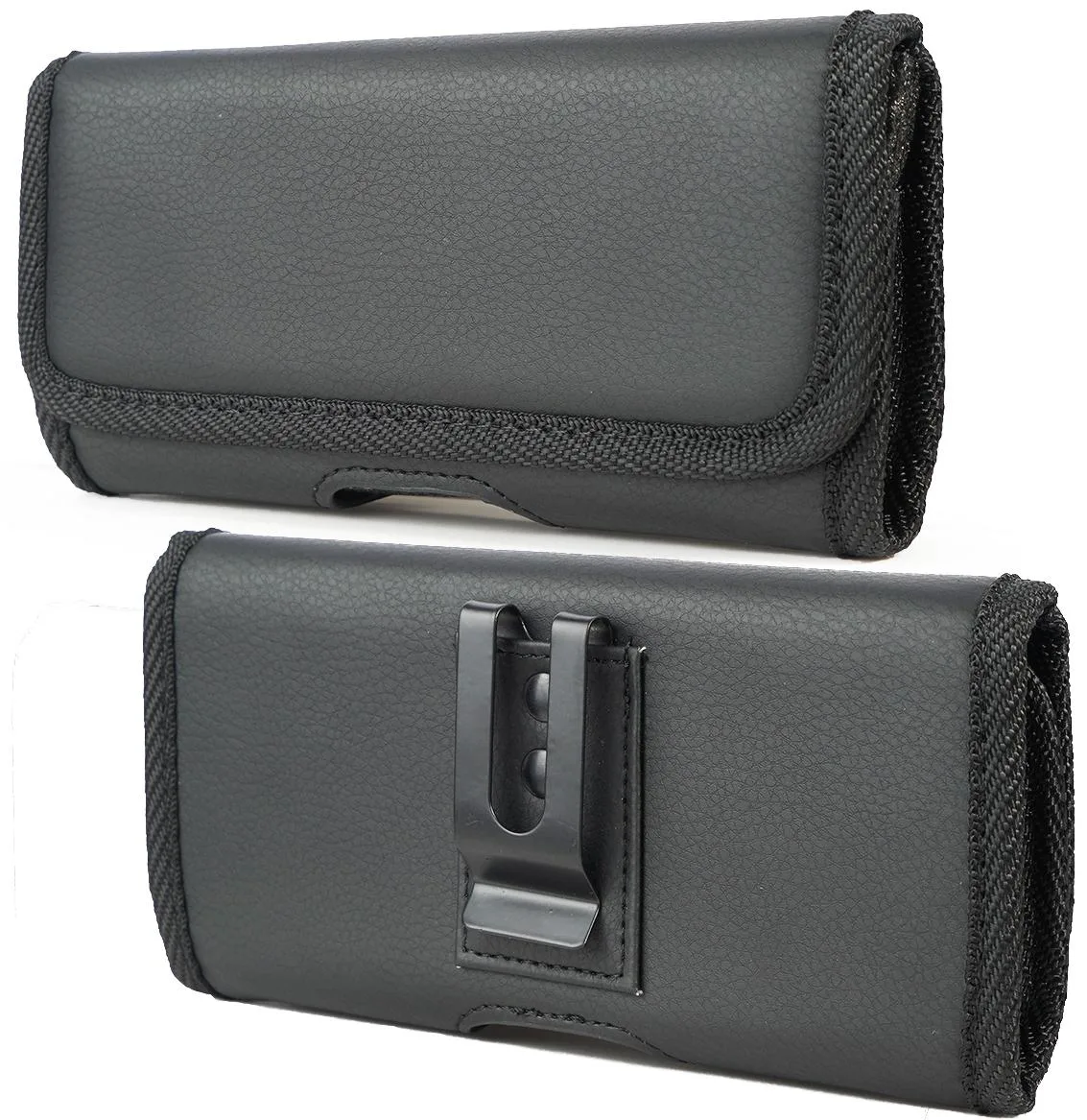 Nakedcellphone Nakedcellphone Vegan Leather Case with Metal Belt Clip POUCH-HORIZ-A — product photo
