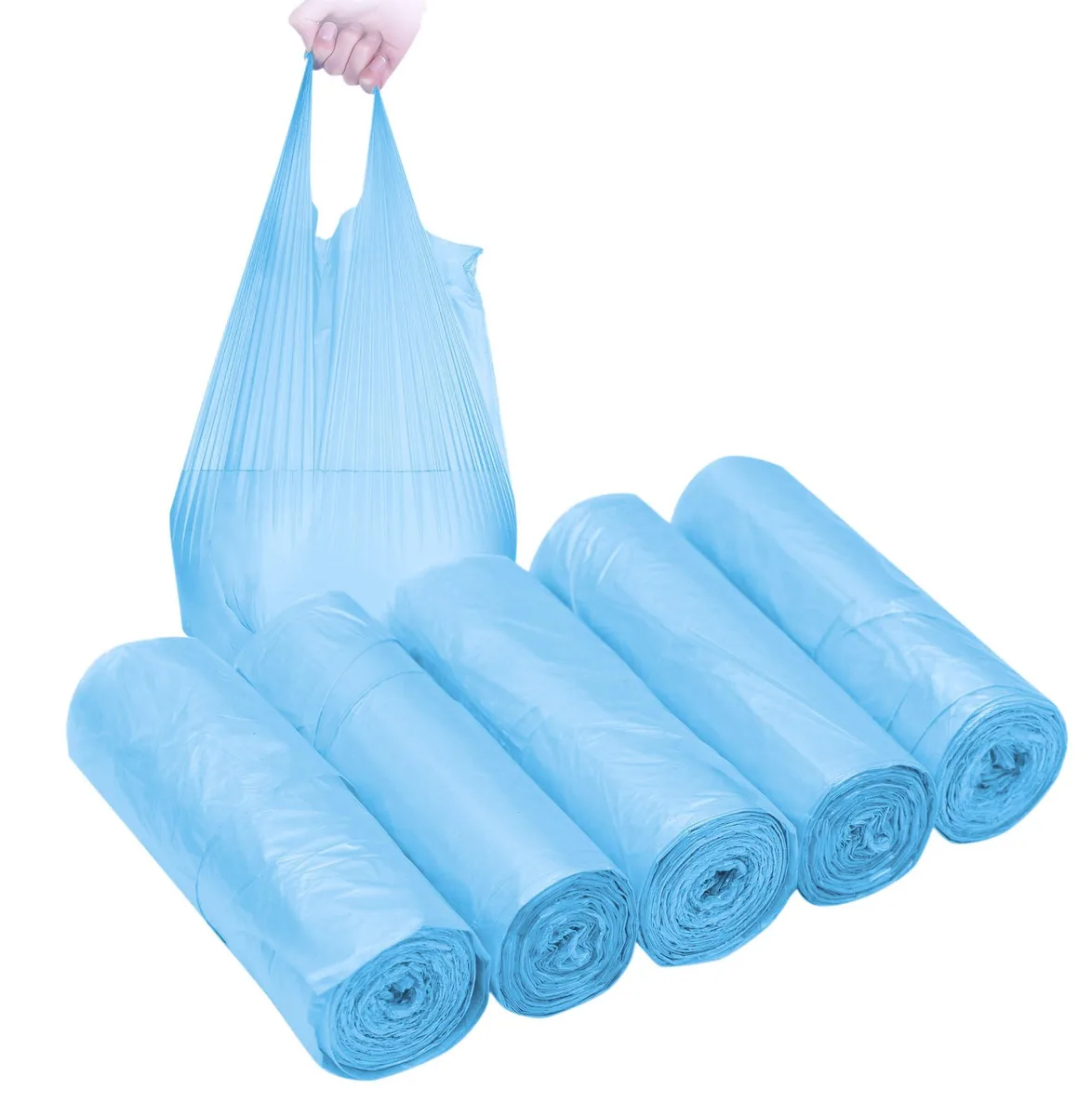 YYaaloa 4 Gallon Blue Handle Trash Bags 100 Count — product photo