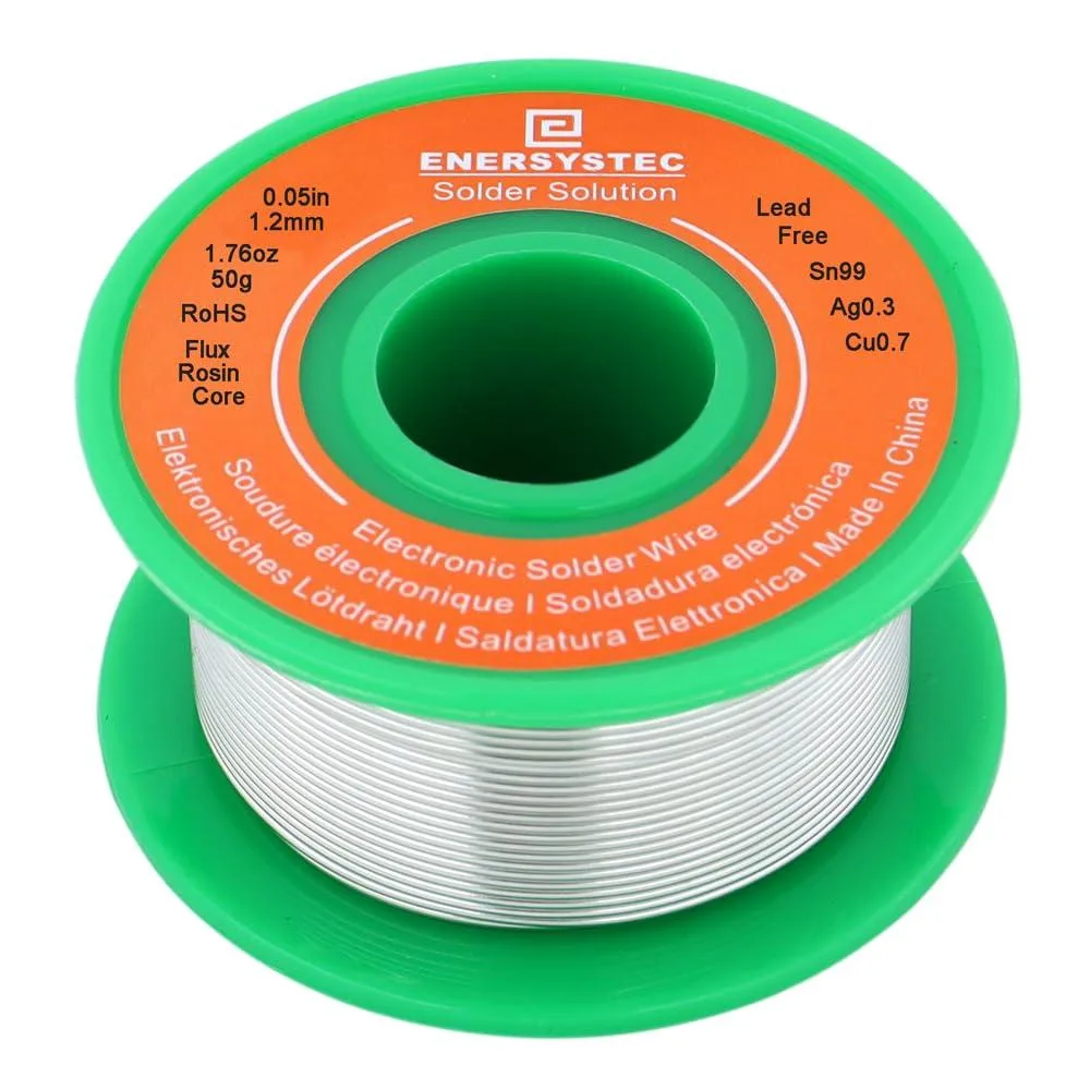  Lead Free Solder Wire 1.2mm 50g Rosin Flux Core Sn99 Ag0.3 Cu0.7 — product photo