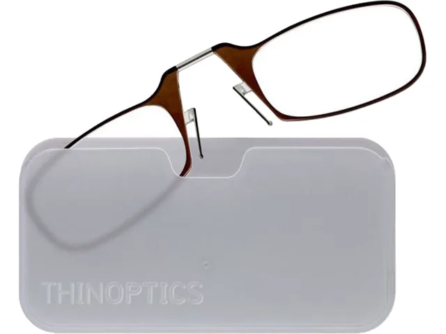 ThinOptics ThinOptics UPW1.5BROWNISR +1.50 reading glass white with brown — product photo