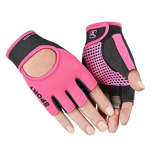 HinyBoeh Fingerless Gym Gloves Size 8 Women 100% Acrylic — product photo