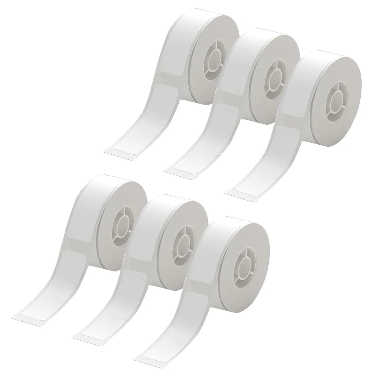  Find It D30 Label Tapes 6 Rolls 12mm x 40mm White Laminated — product photo
