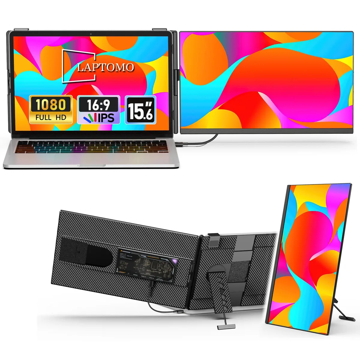 Laptomo Laptomo 15.6" FHD IPS Portable Monitor USB-C HDMI 60Hz — product photo