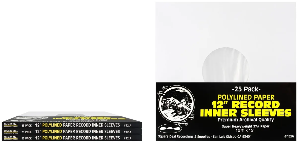 BoYata BoYata 12" Premium Polylined Heavyweight Inner Sleeves 100 pack — product photo