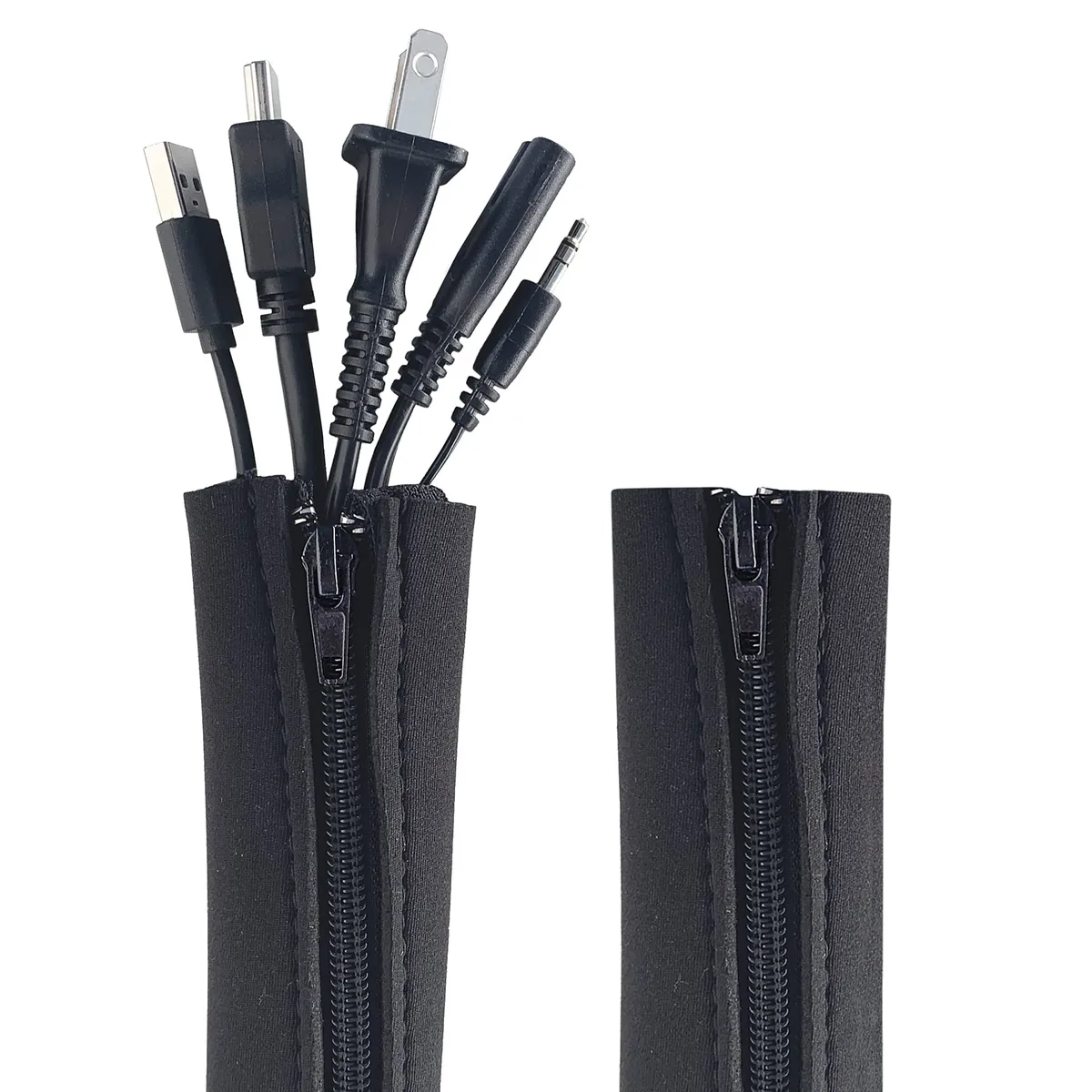  Wrap-It Storage Zipper Cable Sleeve 36in x 4in 2-Pack Black — product photo